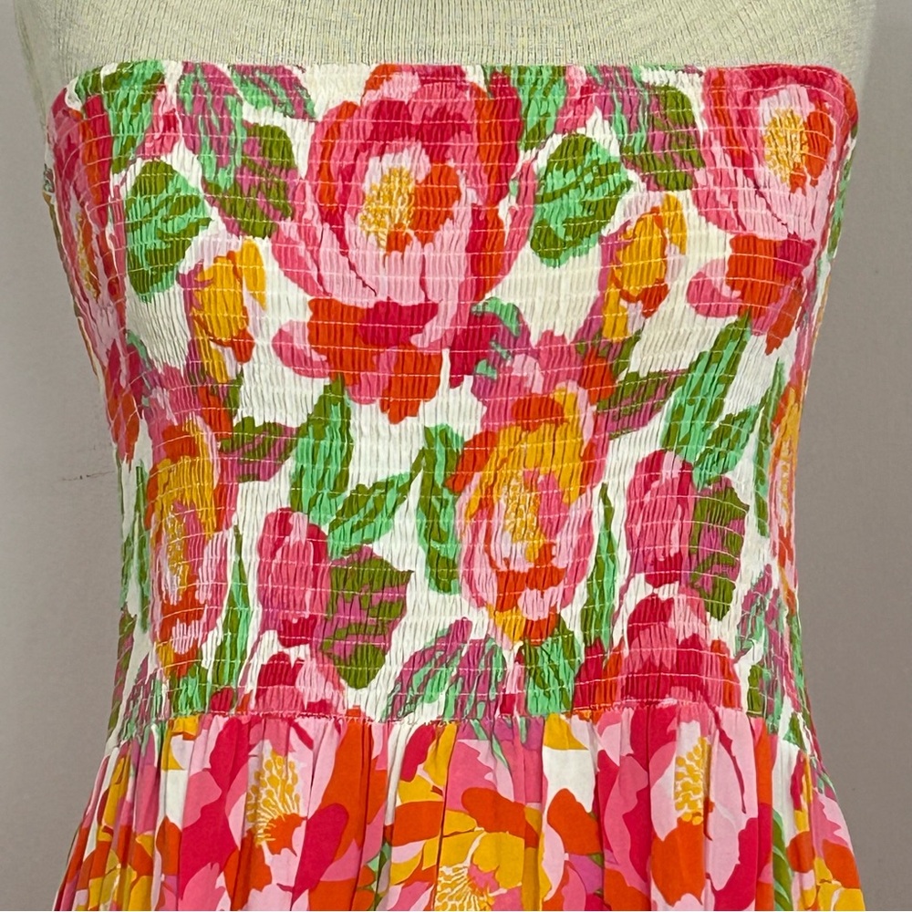 ATL Able the Label Floral Strapless Summer Dress L - Picture 5 of 9